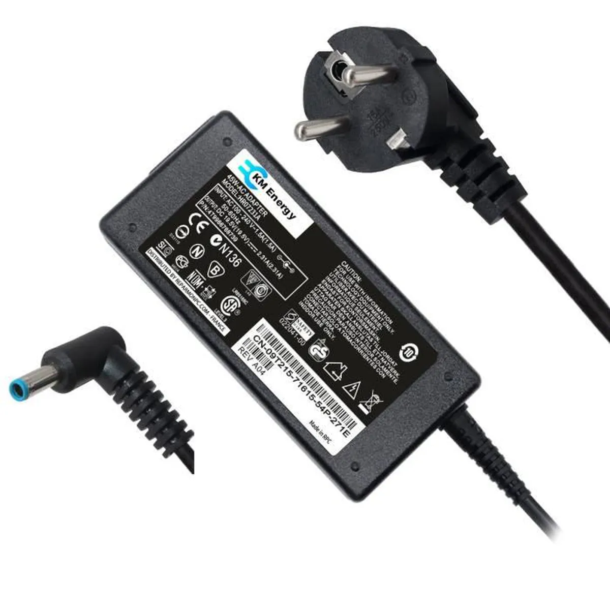 Chargeur adaptable pour pc portable portable HP 15