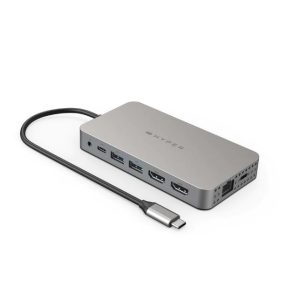 Hub USB-C HyperDrive Dual 4K HDMI 10-en-1 pour MacBooks M1/M2 - Argent